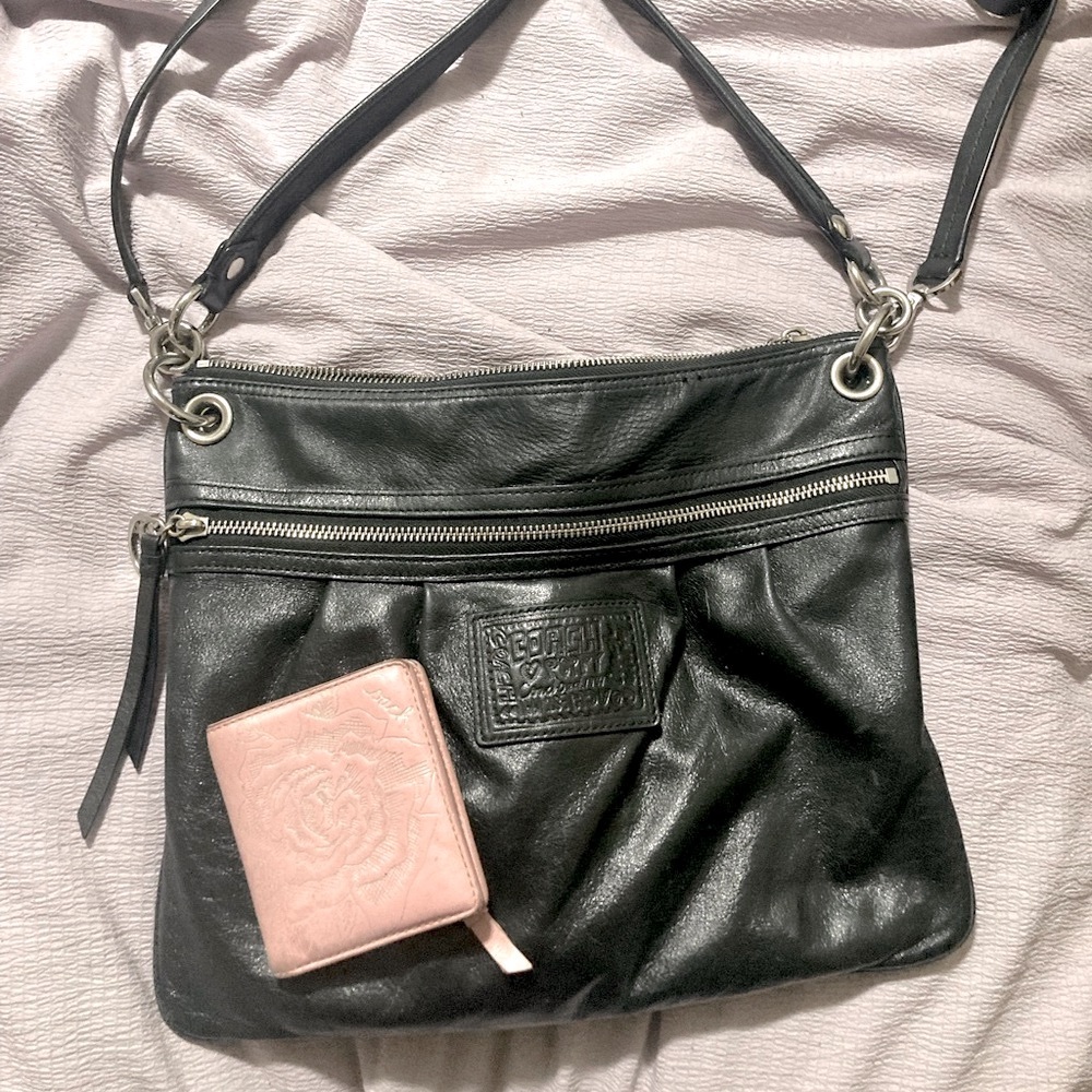 Vintage coach bag, and wallet